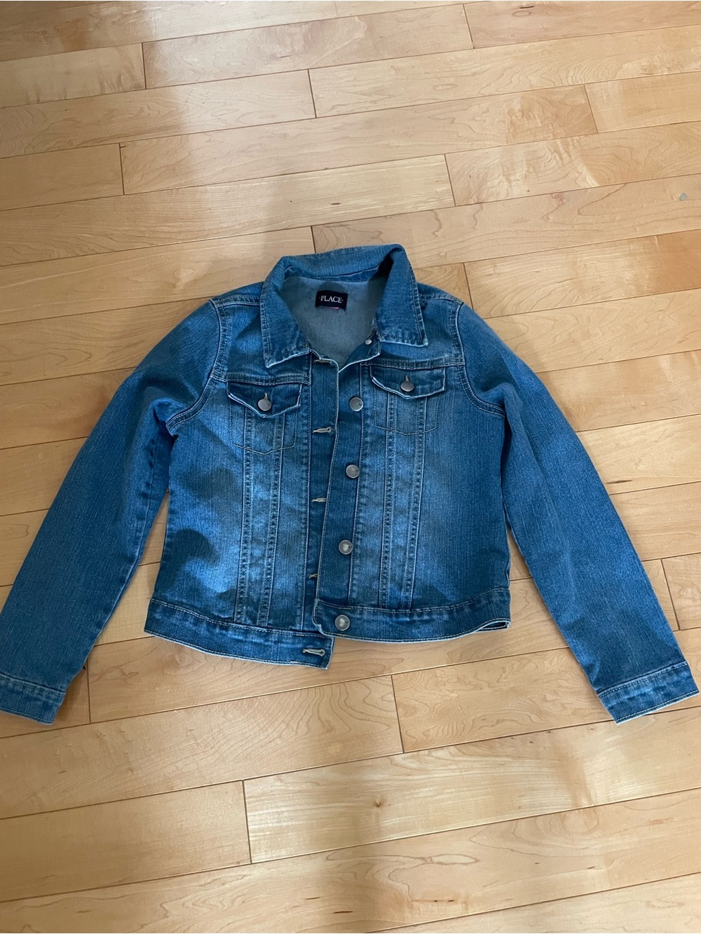 Place Blue Girls Denim Jacket with Button Front